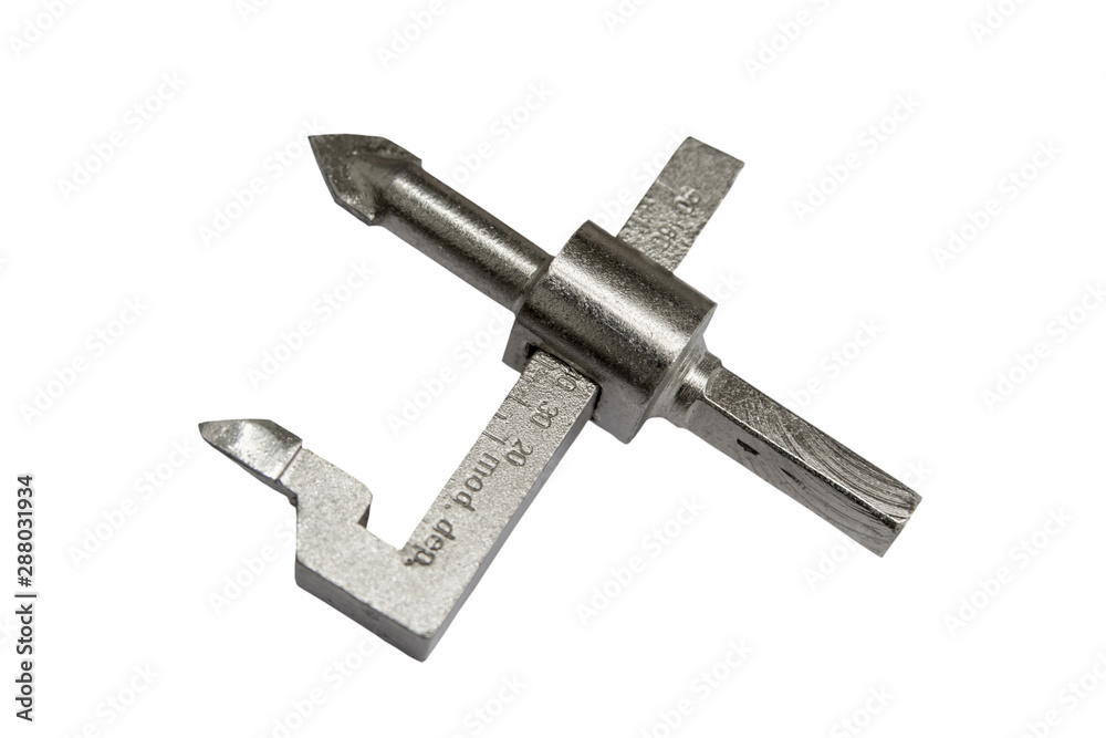 Circular drill,drill bits isolated on white background, drill for cutting round holes in ceramic tiles Circular drill,drill bits isolated on white background, drill for cutting round holes in ceramic tiles