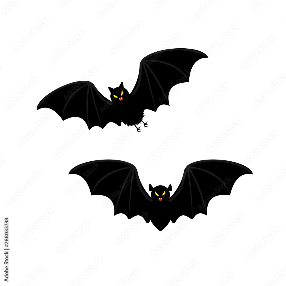 Set of Halloween bats. Set of Halloween bats.