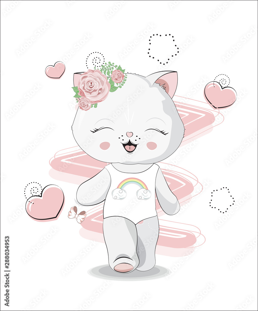 cat girl in bathing suit