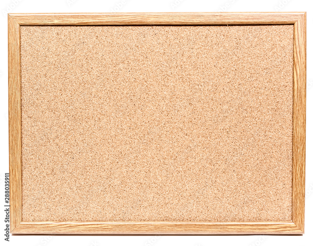 Fototapeta premium Cork noticeboard isolated on white background