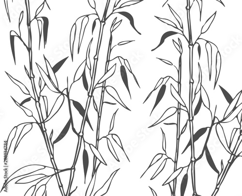 raster simple bamboo background in gray and white colors. Element for wallpaper print.