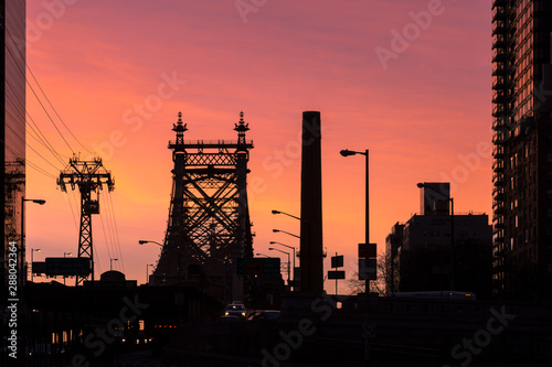 sunrise over Manhattan Bridge 
