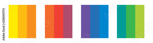 Analogue triad colors, Spectral harmonic scheme.