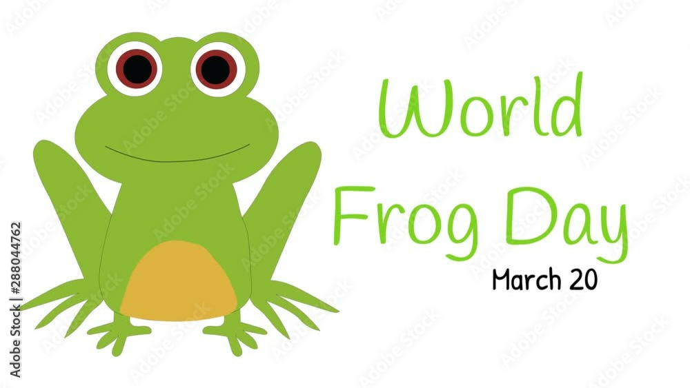 World Frog Day banner illustrated on white. World Frog Day banner illustrated on white.