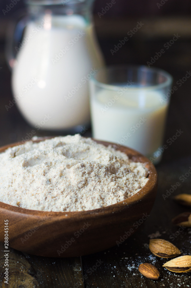 almond milk and almond flour
