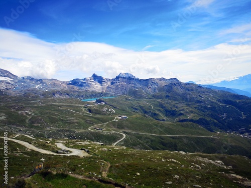 Panorama of mountains photo