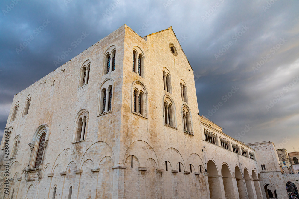 Fototapeta premium Italy, Apulia, Metropolitan City of Bari, Bari. Basilica Di San Nicola (Basilica of Saint Nicholas).