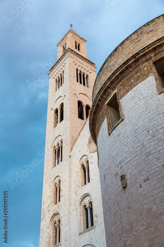 Italy, Apulia, Metropolitan City of Bari, Bari. Tower of Cathedral of San Sabino.
