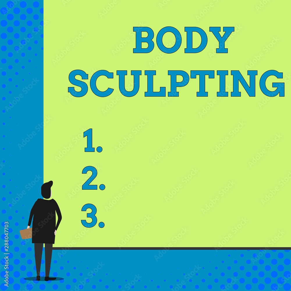 Conceptual hand writing showing Body Sculpting. Concept meaning