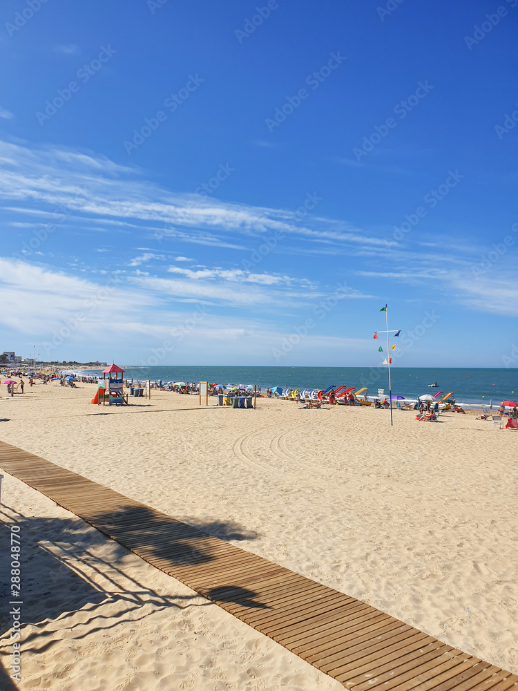 Vista de Praia em Chipiona ,Cadiz Espanha Vista de Praia em Chipiona ,Cadiz Espanha