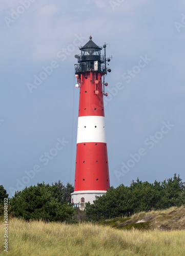 Lighthouse H  rnum on the island Sylt  Germany