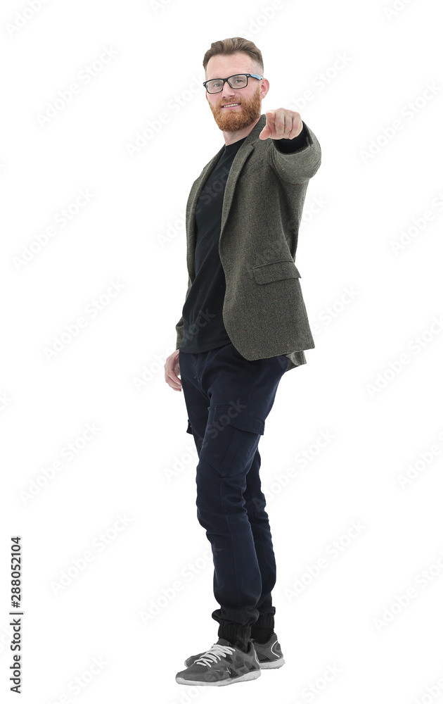 confident business man pointing at you . isolated on white confident business man pointing at you . isolated on white