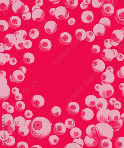 Engraving eyes pattern with blank space BG