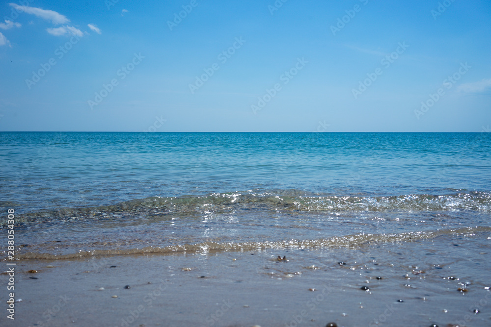 Seascape. Pebble beach in the vicinity of Yevpatoria