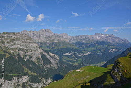 Blick vom Chalchtrittli übers südliche Glarnerland, Kanton Glarus photo