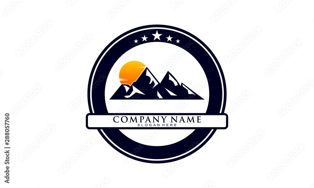 Volcano icon logo