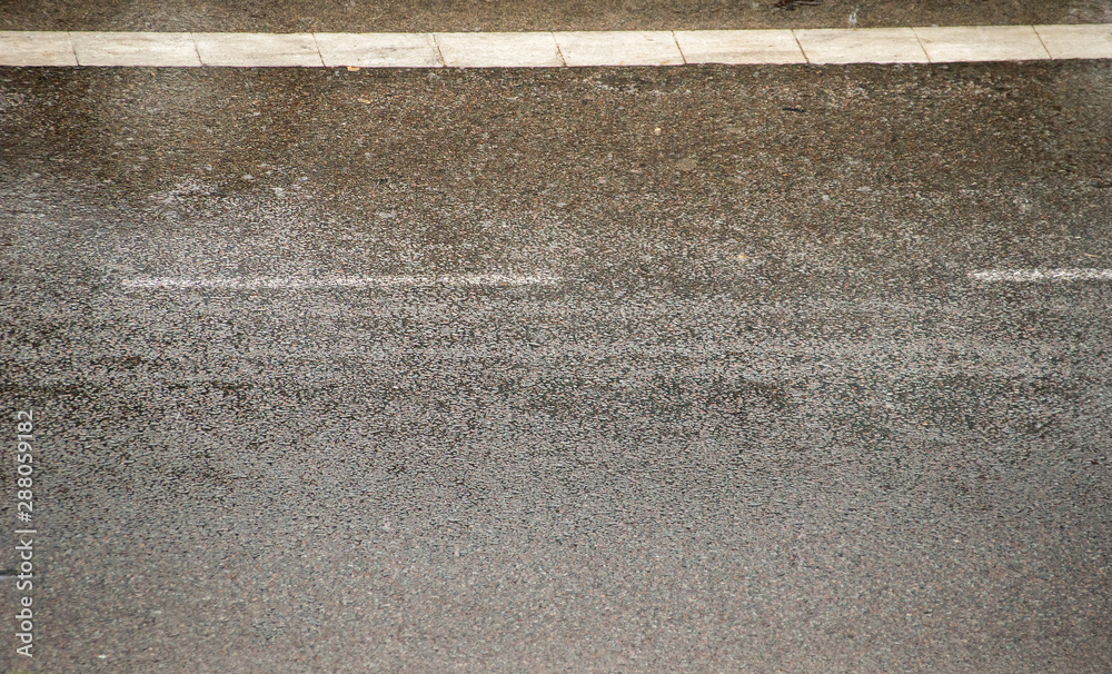 Fototapeta premium road very wet from the rain