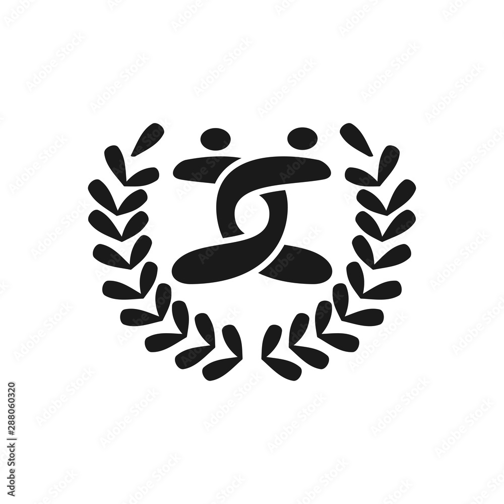 Commitment Teamwork Together Business Black Logo Illustration Vector