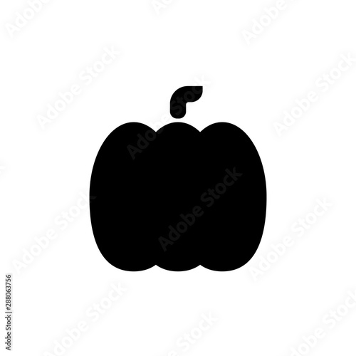 Pumpkin icon vector, pumpkin sign, pumpkin silhouette