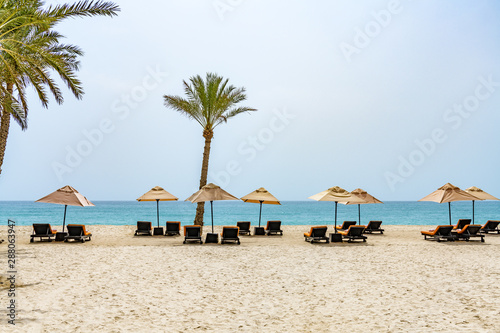 Omani Beach at Zighy Bay in Musandam  Oman.