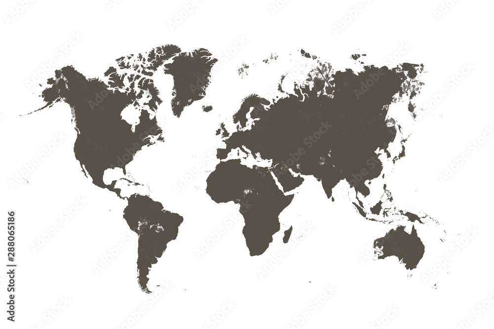 Obraz premium brown map of the world