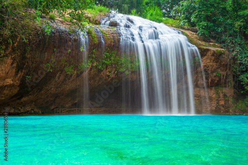 Prenn waterfall. Beautiful Prenn waterfall in Vietnam photo
