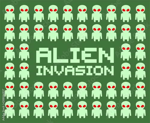 Alien invasion illustration