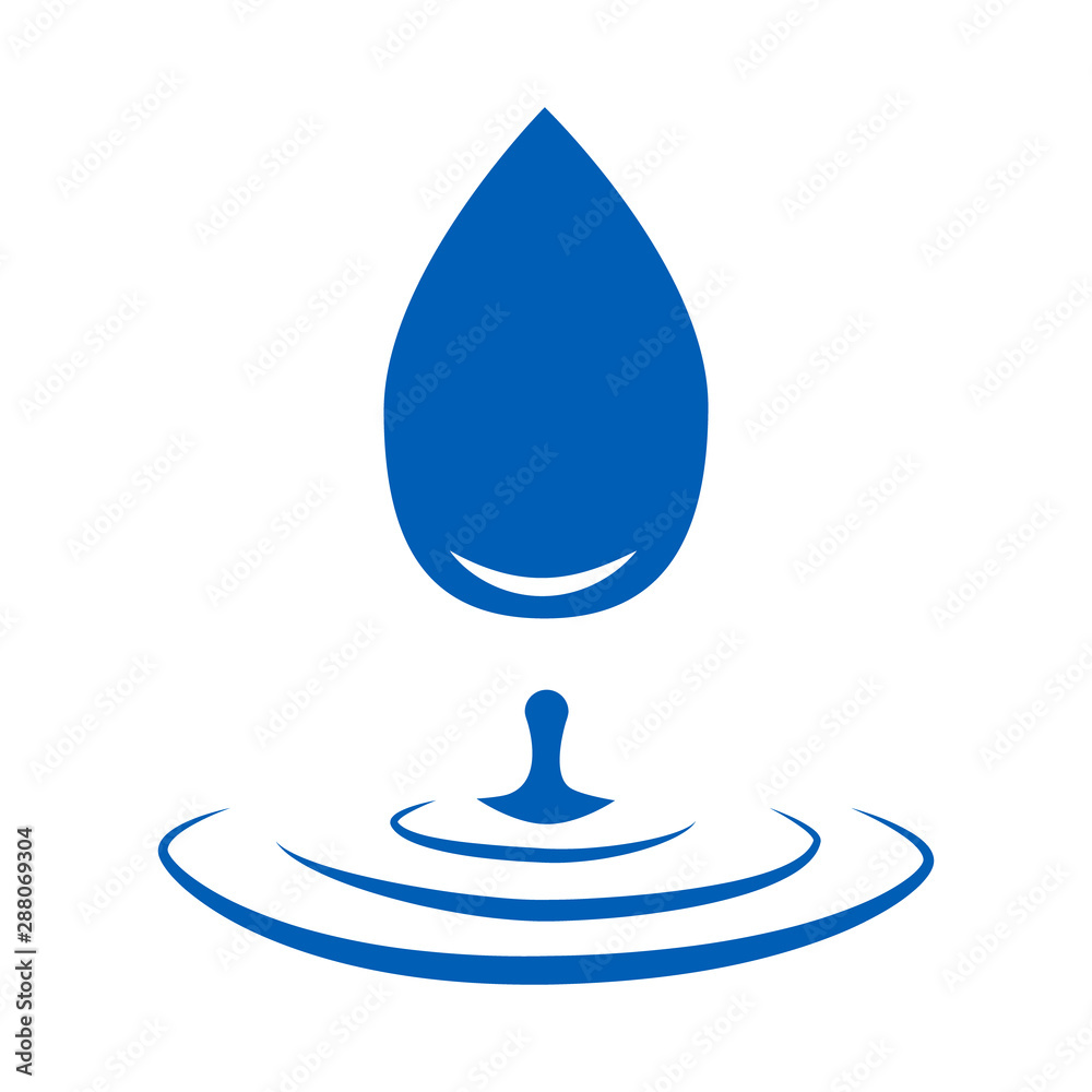 abstract blue water drop icons on white background abstract blue water drop icons on white background