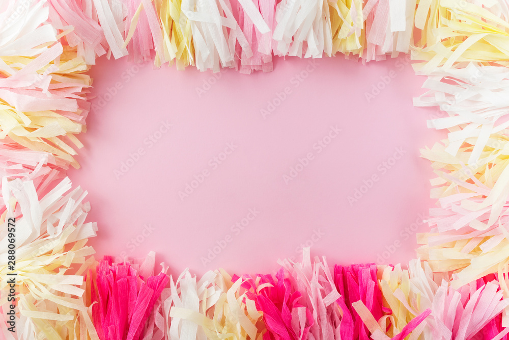 Birthday pink party background with copy space. Stock Photo | Adobe Stock