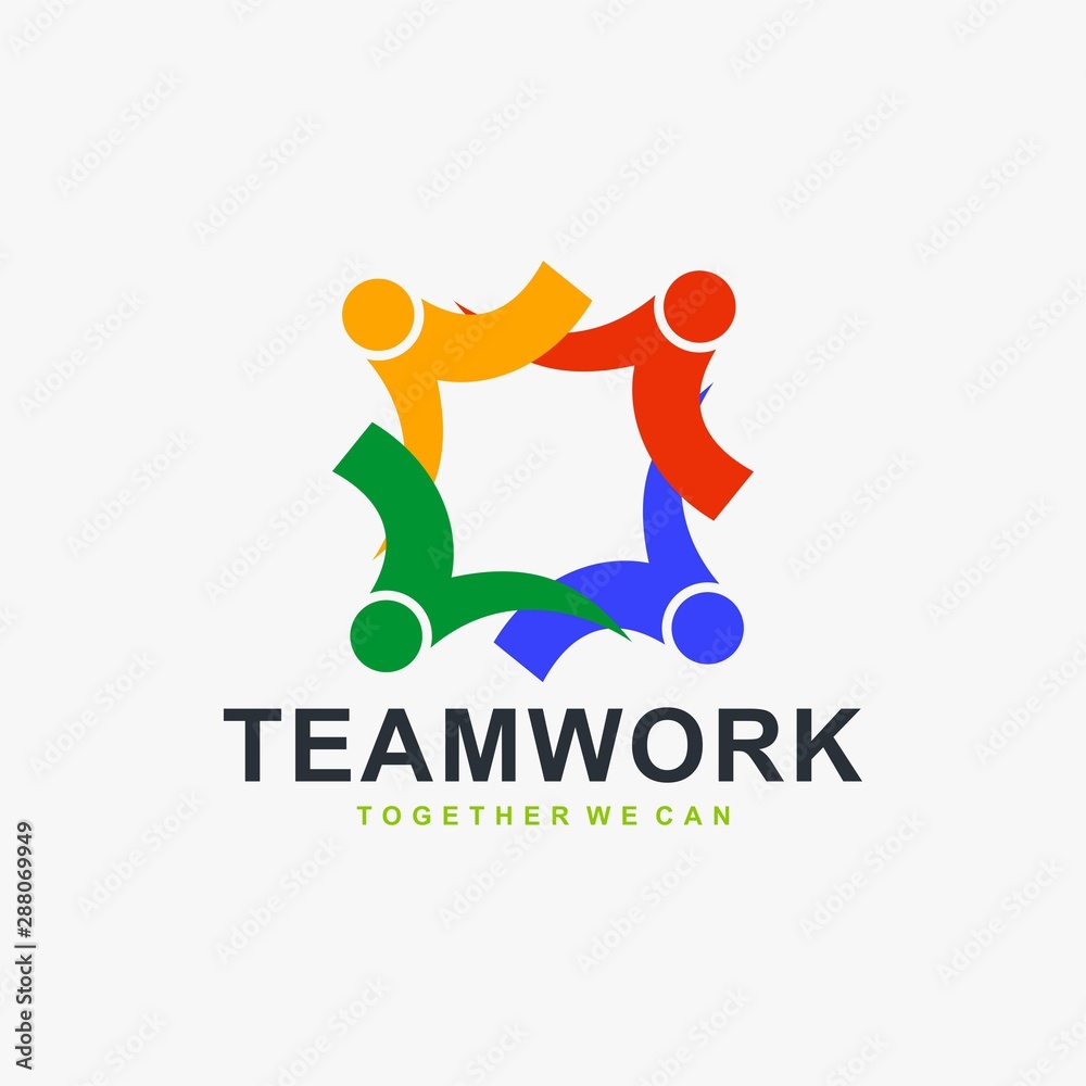 Teamwork logo design vector. People rounded illustration symbol. Humanity care vector icon. Full colors logo design. Teamwork logo design vector. People rounded illustration symbol. Humanity care vector icon. Full colors logo design.