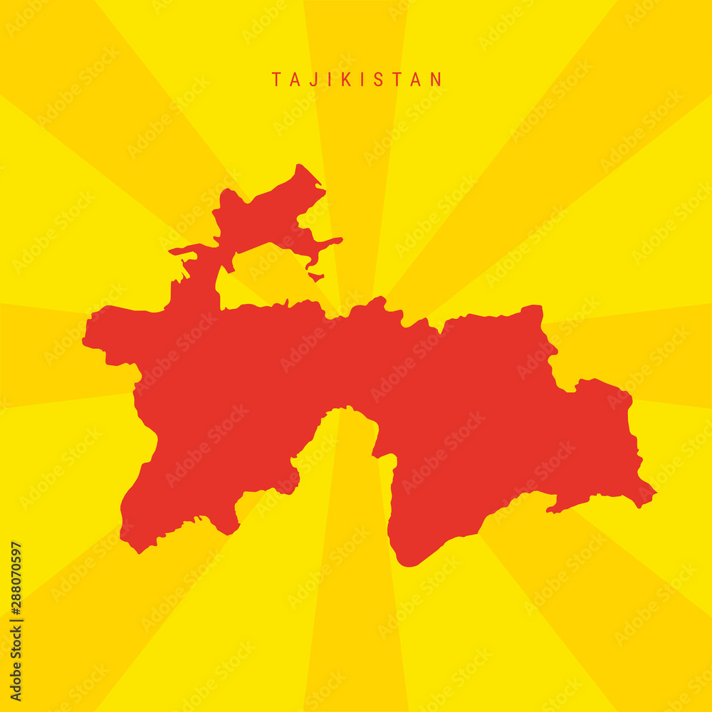 Fototapeta premium Tajikistan Vector Map