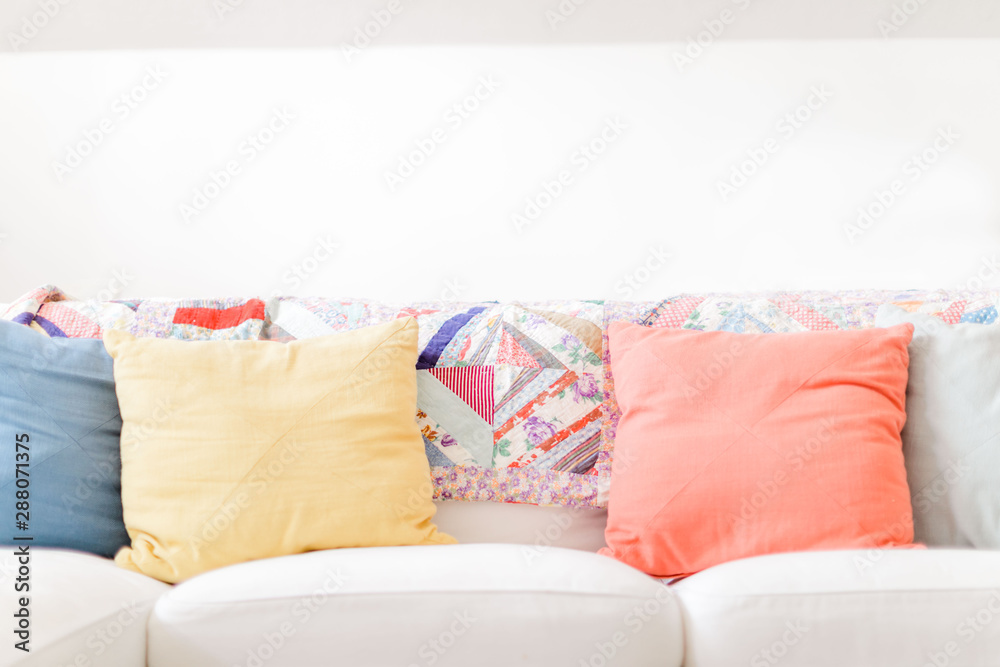 Quilt on a couch Quilt on a couch
