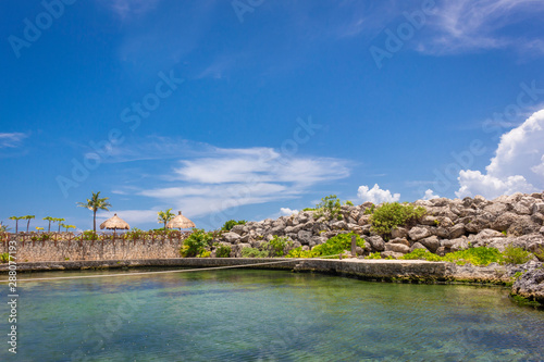 CANCUN, MEXICO - JULY 28, 2018. Xcaret park in Cancun Mexico  photo