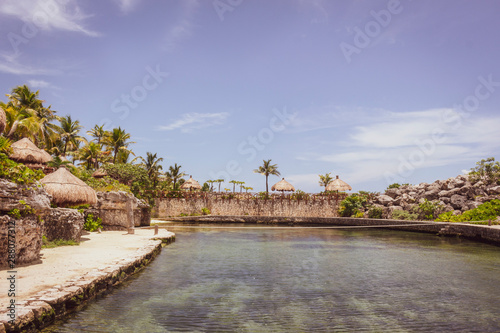 CANCUN, MEXICO - JULY 28, 2018. Xcaret park in Cancun Mexico  photo