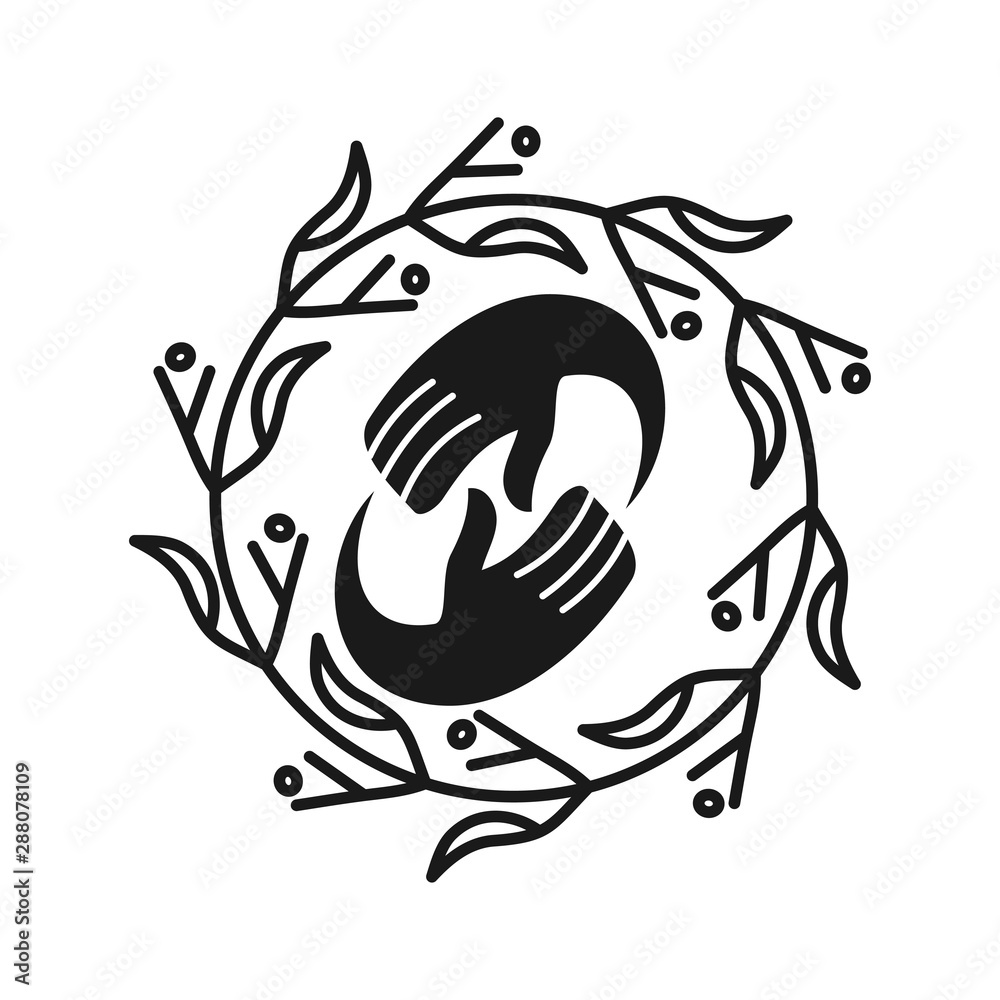 Commitment Teamwork Together Business Black Logo Illustration Vector Commitment Teamwork Together Business Black Logo Illustration Vector
