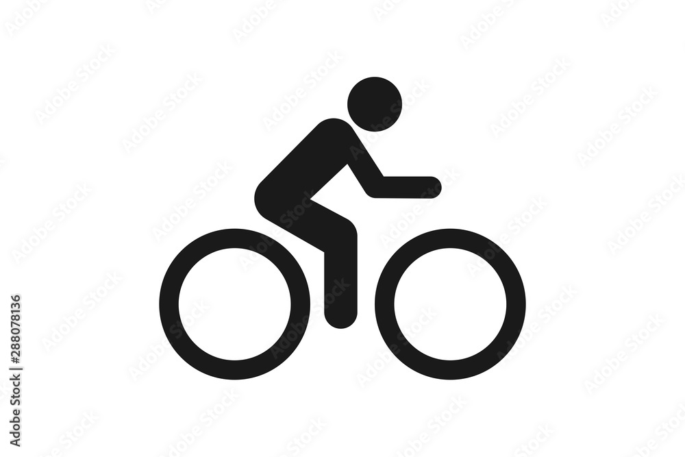 Fototapeta bicycle icon with man vector design illustration