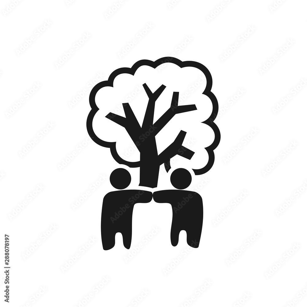 Obraz premium Commitment Teamwork Together Business Black Logo Illustration Vector