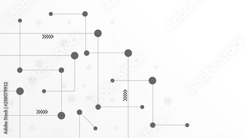 Abstract geometric Circuit connect lines and dots.Simple technology graphic background.Illustration Vector design Network technology and Connection concept.