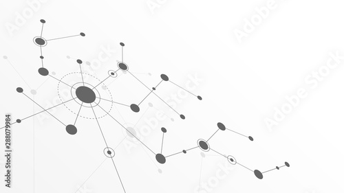 Abstract geometric Circuit connect lines and dots.Simple technology graphic background.Illustration Vector design Network technology and Connection concept.