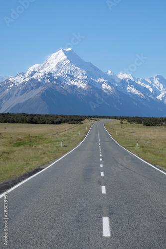 Road to Mount Cook New Zealand