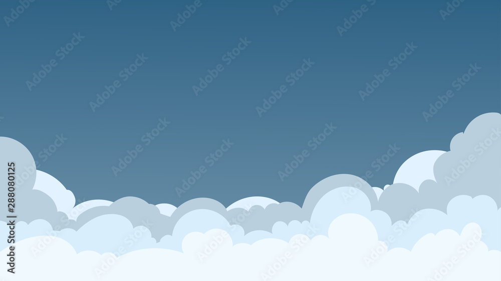 Landscape blue sky and white clouds on sunny day.Sky and cloud background.cartoon sky concetp.Vector illustration Landscape blue sky and white clouds on sunny day.Sky and cloud background.cartoon sky concetp.Vector illustration