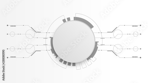 Abstract Digital Technology Cycle background.Business growth transformation to digital and Successful financial technology.