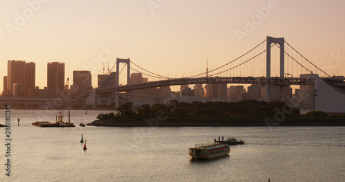 Odaiba city sunset