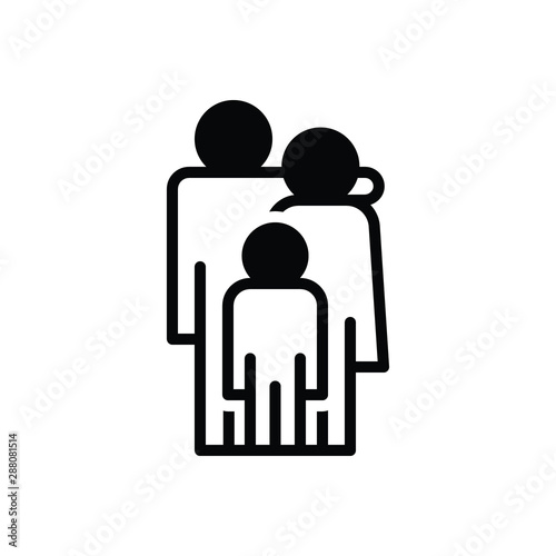 Black solid icon for parent 