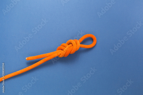 Knot from a climbing rope.