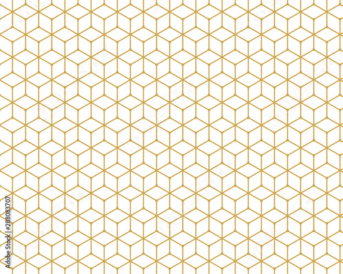 geometric pattern abstract white and gold tone vector background, line overlapping with modern concept