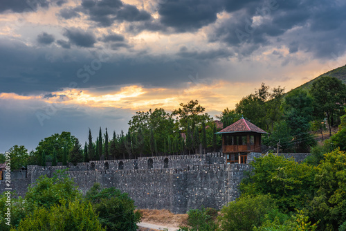 Fototapeta Naklejka Na Ścianę i Meble -  Watchtower behind the fortress wall