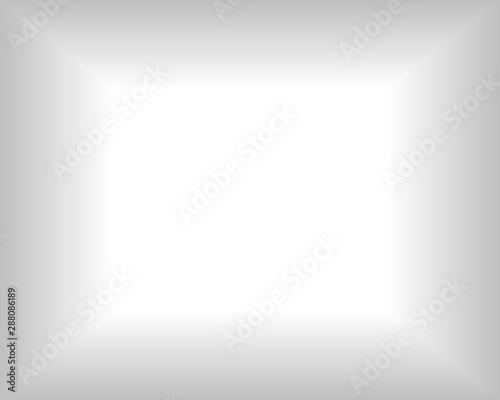 White background with gray gradient, interior, studio room. Abstract white gray gradient display products backgrounds. 
