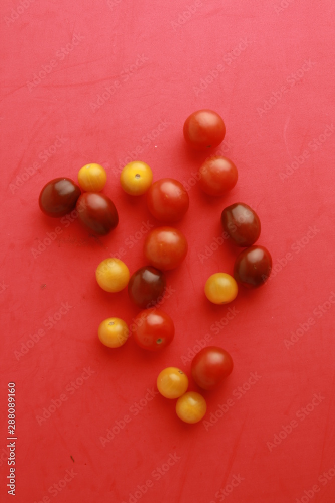 Three varieties of cherry tomatoes Three varieties of cherry tomatoes