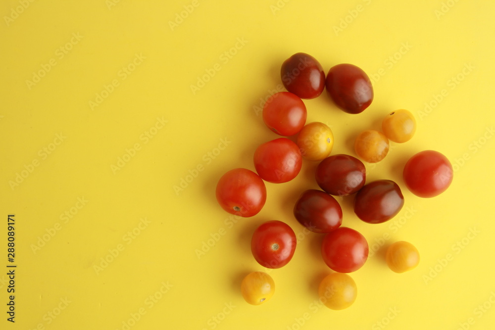 Three varieties of cherry tomatoes Three varieties of cherry tomatoes